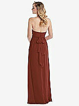 Alt View 7 Thumbnail - Auburn Moon Empire Waist Shirred Skirt Convertible Sash Tie Maxi Dress