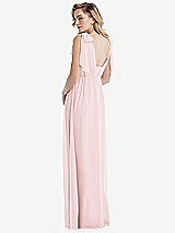 Alt View 2 Thumbnail - Ballet Pink Empire Waist Shirred Skirt Convertible Sash Tie Maxi Dress