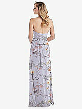 Alt View 7 Thumbnail - Butterfly Botanica Silver Dove Empire Waist Shirred Skirt Convertible Sash Tie Maxi Dress