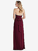 Alt View 7 Thumbnail - Cabernet Empire Waist Shirred Skirt Convertible Sash Tie Maxi Dress