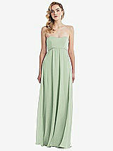 Alt View 6 Thumbnail - Celadon Empire Waist Shirred Skirt Convertible Sash Tie Maxi Dress
