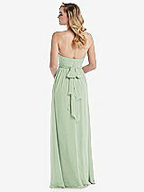 Alt View 7 Thumbnail - Celadon Empire Waist Shirred Skirt Convertible Sash Tie Maxi Dress