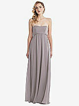 Alt View 6 Thumbnail - Cashmere Gray Empire Waist Shirred Skirt Convertible Sash Tie Maxi Dress