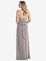 Alt View 7 Thumbnail - Cashmere Gray Empire Waist Shirred Skirt Convertible Sash Tie Maxi Dress