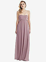 Alt View 6 Thumbnail - Dusty Rose Empire Waist Shirred Skirt Convertible Sash Tie Maxi Dress