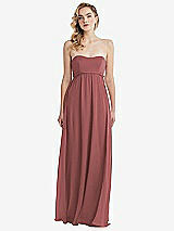 Alt View 6 Thumbnail - English Rose Empire Waist Shirred Skirt Convertible Sash Tie Maxi Dress