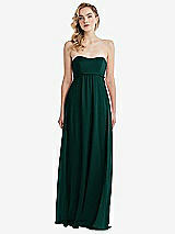 Alt View 6 Thumbnail - Evergreen Empire Waist Shirred Skirt Convertible Sash Tie Maxi Dress