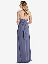 Alt View 7 Thumbnail - French Blue Empire Waist Shirred Skirt Convertible Sash Tie Maxi Dress