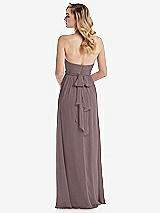 Alt View 7 Thumbnail - French Truffle Empire Waist Shirred Skirt Convertible Sash Tie Maxi Dress
