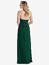 Alt View 7 Thumbnail - Hunter Green Empire Waist Shirred Skirt Convertible Sash Tie Maxi Dress