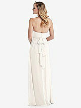 Alt View 7 Thumbnail - Ivory Empire Waist Shirred Skirt Convertible Sash Tie Maxi Dress