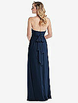 Alt View 7 Thumbnail - Midnight Navy Empire Waist Shirred Skirt Convertible Sash Tie Maxi Dress