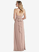 Alt View 7 Thumbnail - Neu Nude Empire Waist Shirred Skirt Convertible Sash Tie Maxi Dress