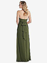 Alt View 7 Thumbnail - Olive Green Empire Waist Shirred Skirt Convertible Sash Tie Maxi Dress