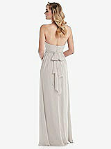 Alt View 7 Thumbnail - Oyster Empire Waist Shirred Skirt Convertible Sash Tie Maxi Dress