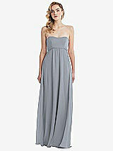 Alt View 6 Thumbnail - Platinum Empire Waist Shirred Skirt Convertible Sash Tie Maxi Dress