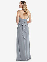 Alt View 7 Thumbnail - Platinum Empire Waist Shirred Skirt Convertible Sash Tie Maxi Dress