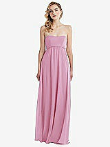Alt View 6 Thumbnail - Powder Pink Empire Waist Shirred Skirt Convertible Sash Tie Maxi Dress