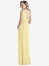 Alt View 2 Thumbnail - Pale Yellow Empire Waist Shirred Skirt Convertible Sash Tie Maxi Dress