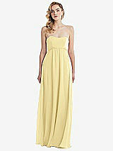 Alt View 6 Thumbnail - Pale Yellow Empire Waist Shirred Skirt Convertible Sash Tie Maxi Dress