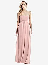 Alt View 6 Thumbnail - Rose - PANTONE Rose Quartz Empire Waist Shirred Skirt Convertible Sash Tie Maxi Dress