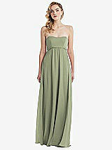 Alt View 6 Thumbnail - Sage Empire Waist Shirred Skirt Convertible Sash Tie Maxi Dress
