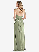 Alt View 7 Thumbnail - Sage Empire Waist Shirred Skirt Convertible Sash Tie Maxi Dress