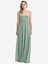 Alt View 6 Thumbnail - Seagrass Empire Waist Shirred Skirt Convertible Sash Tie Maxi Dress