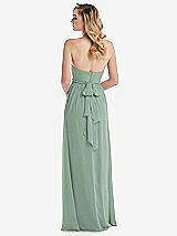 Alt View 7 Thumbnail - Seagrass Empire Waist Shirred Skirt Convertible Sash Tie Maxi Dress