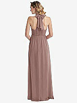 Rear View Thumbnail - Sienna Empire Waist Shirred Skirt Convertible Sash Tie Maxi Dress