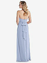 Alt View 7 Thumbnail - Sky Blue Empire Waist Shirred Skirt Convertible Sash Tie Maxi Dress