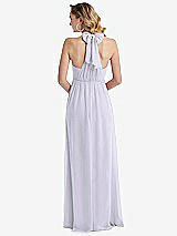 Rear View Thumbnail - Silver Dove Empire Waist Shirred Skirt Convertible Sash Tie Maxi Dress