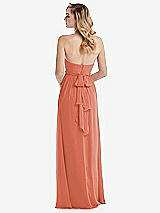 Alt View 7 Thumbnail - Terracotta Copper Empire Waist Shirred Skirt Convertible Sash Tie Maxi Dress