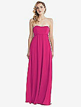Alt View 6 Thumbnail - Think Pink Empire Waist Shirred Skirt Convertible Sash Tie Maxi Dress