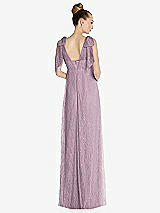 Rear View Thumbnail - Suede Rose Empire Waist Convertible Sash Tie Lace Maxi Dress