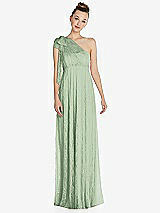 Front View Thumbnail - Celadon Empire Waist Convertible Sash Tie Lace Maxi Dress