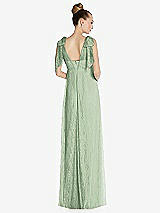 Rear View Thumbnail - Celadon Empire Waist Convertible Sash Tie Lace Maxi Dress