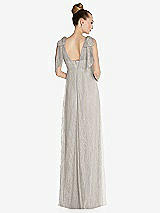 Rear View Thumbnail - Oyster Empire Waist Convertible Sash Tie Lace Maxi Dress