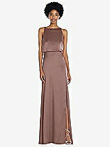 Rear View Thumbnail - Sienna High-Neck Low Tie-Back Maxi Dress with Adjustable Straps