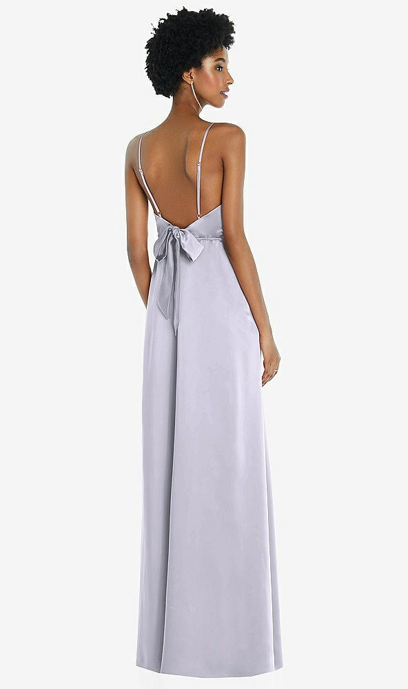 Front View - Silver Dove High-Neck Low Tie-Back Maxi Dress with Adjustable Straps