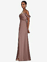 Alt View 2 Thumbnail - Sienna Off-the-Shoulder Flounce Sleeve Empire Waist Gown with Front Slit