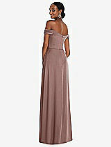 Alt View 3 Thumbnail - Sienna Off-the-Shoulder Flounce Sleeve Empire Waist Gown with Front Slit