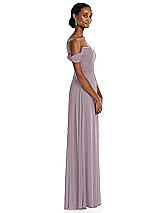 Side View Thumbnail - Lilac Dusk Off-the-Shoulder Basque Neck Maxi Dress with Flounce Sleeves
