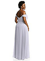 Alt View 3 Thumbnail - Silver Dove Off-the-Shoulder Basque Neck Maxi Dress with Flounce Sleeves