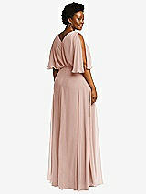 Rear View Thumbnail - Toasted Sugar V-Neck Split Sleeve Blouson Bodice Maxi Dress