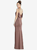 Side View Thumbnail - Sienna Draped Cowl-Back Princess Line Dress with Front Slit