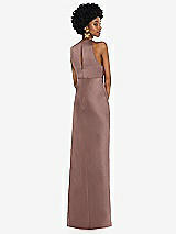 Rear View Thumbnail - Sienna Jewel Neck Sleeveless Maxi Dress with Bias Skirt