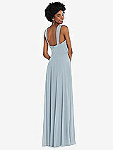 Rear View Thumbnail - Mist Contoured Wide Strap Sweetheart Maxi Dress