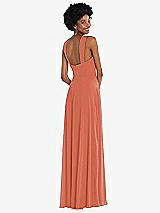 Rear View Thumbnail - Terracotta Copper Contoured Wide Strap Sweetheart Maxi Dress