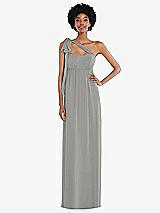 Alt View 2 Thumbnail - Chelsea Gray Convertible Tie-Shoulder Empire Waist Maxi Dress
